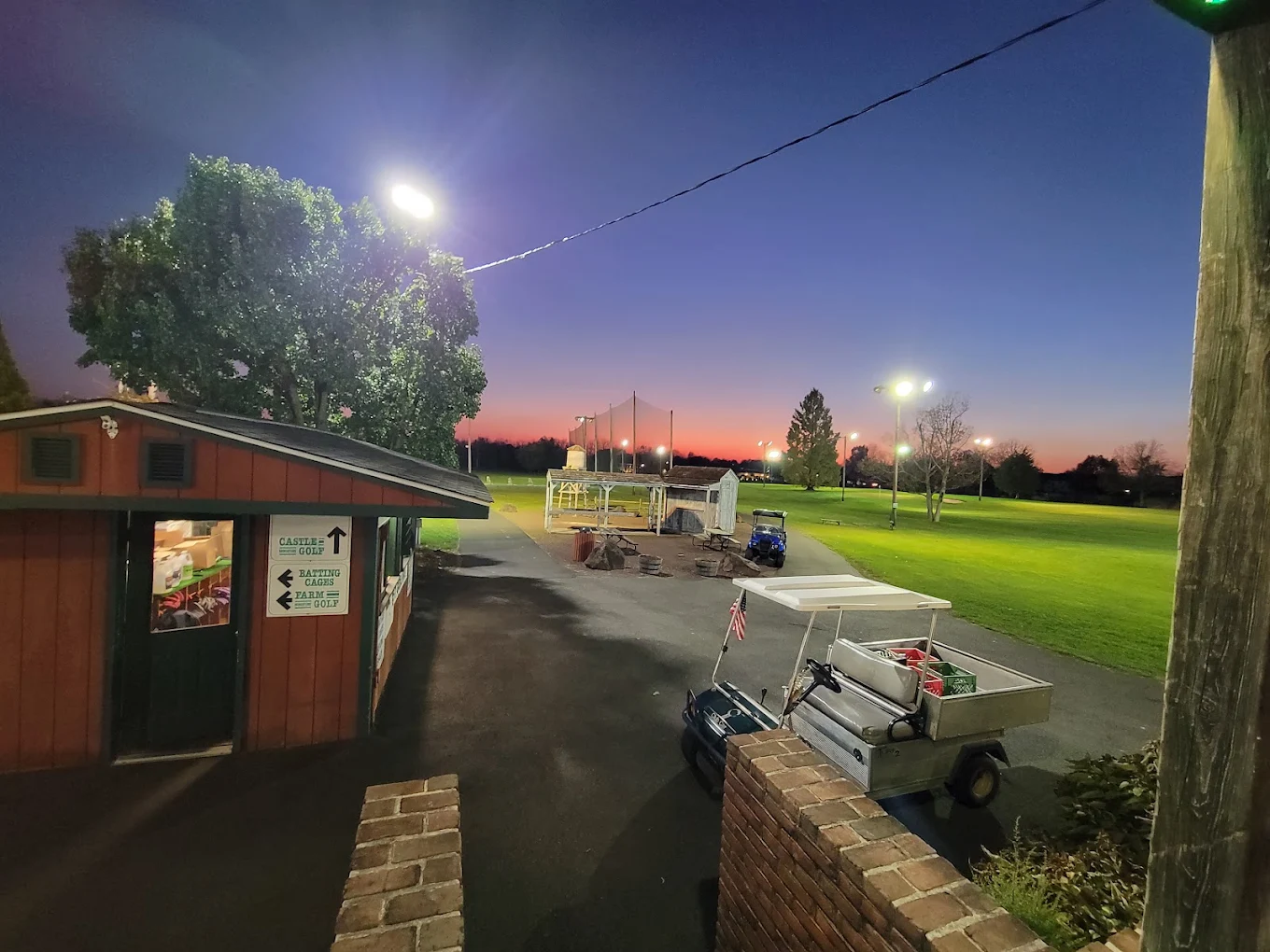 Waltz clubhouse at sunset